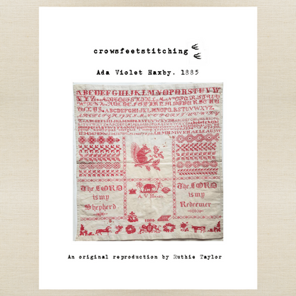 Crowsfeetstitching - Ada Violet Haxby 1885 - Booklet Chart
