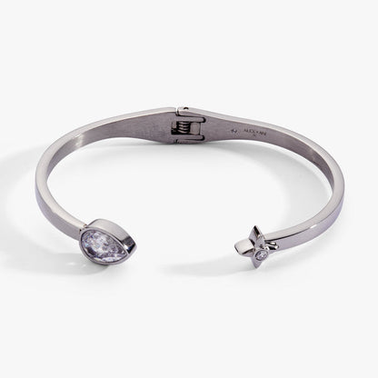 Crystal Teardrop and Star Cuff Bracelet
