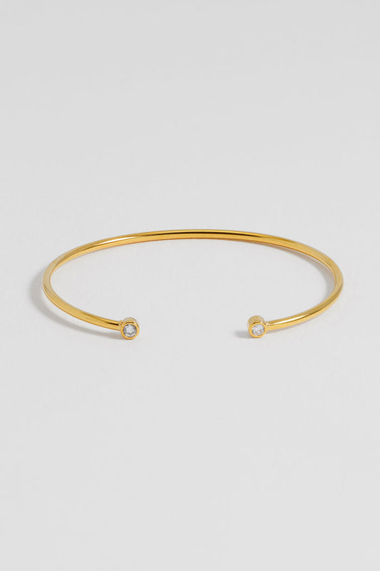 CZ Open Cuff Bangle