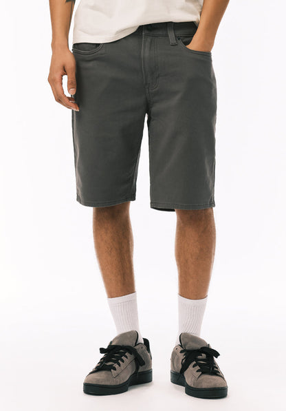 Buffalo Men Shorts Grey Denim Denim Shorts Stretch Soft Cotton Relaxed Straight Fit