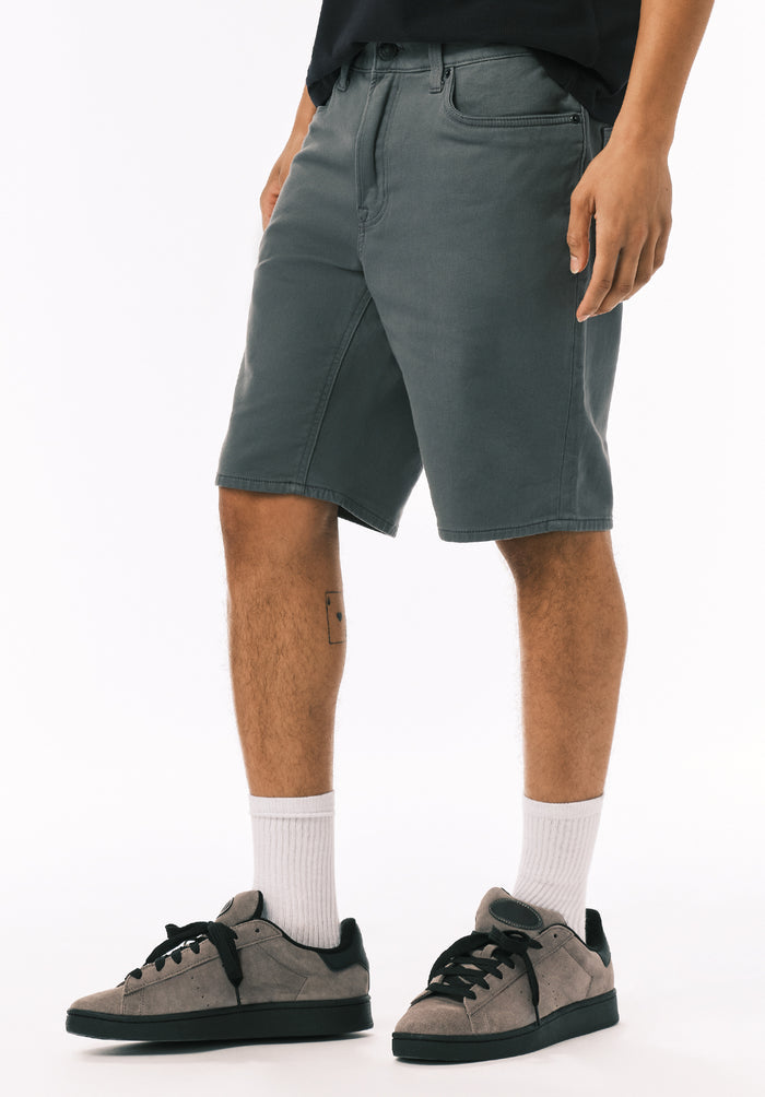 Buffalo Men Shorts Blue Denim Denim Shorts Stretch Soft Cotton Relaxed Straight Fit