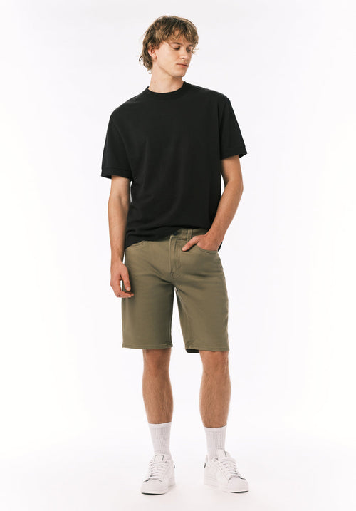 Buffalo Men Shorts Green Denim Denim Shorts Stretch Soft Cotton Relaxed Straight Fit