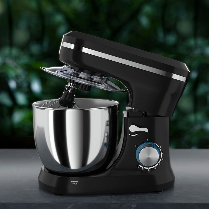 Devanti 3in1 Stand Mixer 8 Speed 5L Mix Master 400W Black - Devanti
