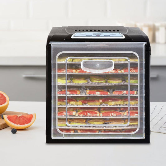 Devanti 9 Tray Food Dehydrators Commercial Beef Jerky Maker Fruit Dryer Black -Home Living Store - -