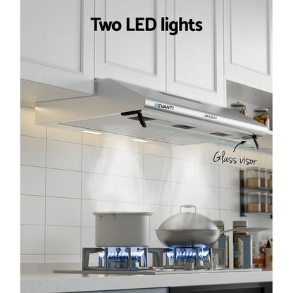 Devanti 900mm Range Hood 90cm Rangehood Stainless Steel - Devanti