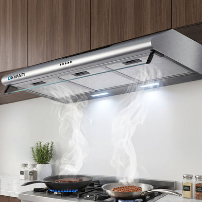 Devanti 900mm Range Hood 90cm Rangehood Stainless Steel - Devanti