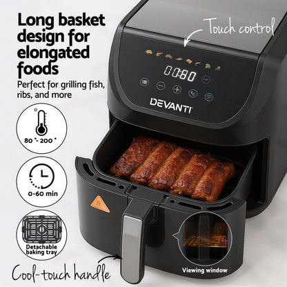 Devanti Air Fryer 5L W/ LCD Touch 1500W - Devanti
