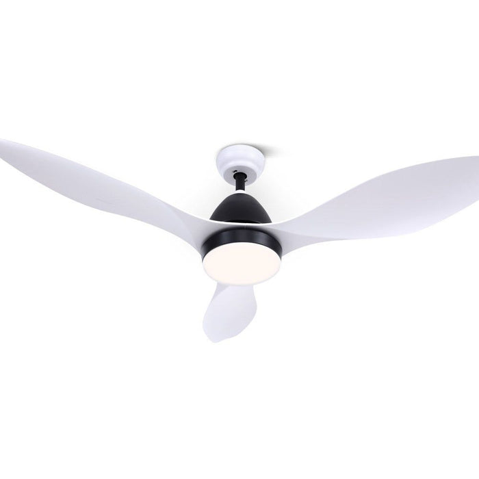 Devanti Ceiling Fan Light Remote Control Ceiling Fans White 48'' 3 Blades -Home Living Store - -