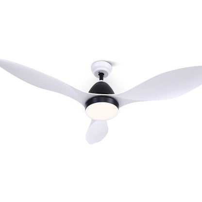 Devanti Ceiling Fan Light Remote Control Ceiling Fans White 48'' 3 Blades -Home Living Store - -