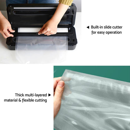 Devanti Food Vacuum Sealer Machine Auto Seal Cutter 5 Modes Storage Bags 4 Rolls - Devanti