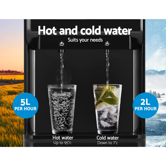 Devanti Water Cooler Dispenser Bench Top Black - Devanti
