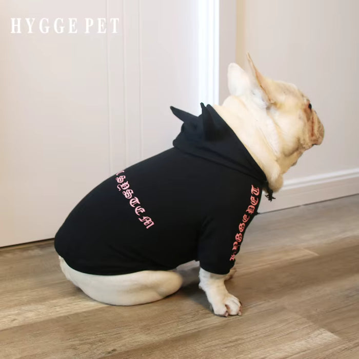 Devil & Unicorn Dog Hoodie - Cozy Fleece Pullover with Horns for Bully Breeds - Dog.Dog.Cat.