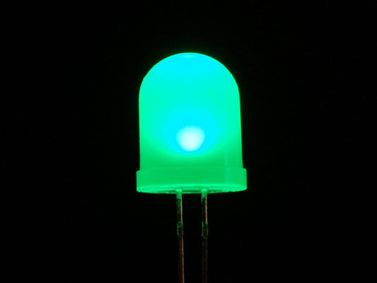 Diffused Green 10mm LED (25 pack) by The Pi Hut - The Pi Hut