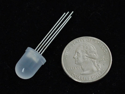 Diffused RGB (tri-color) 10mm LED (10 pack) (Common Anode) by The Pi Hut - The Pi Hut