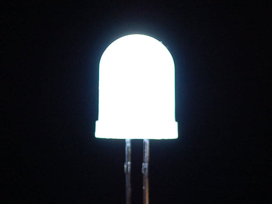 Diffused White 10mm LED (25 pack) by The Pi Hut - The Pi Hut
