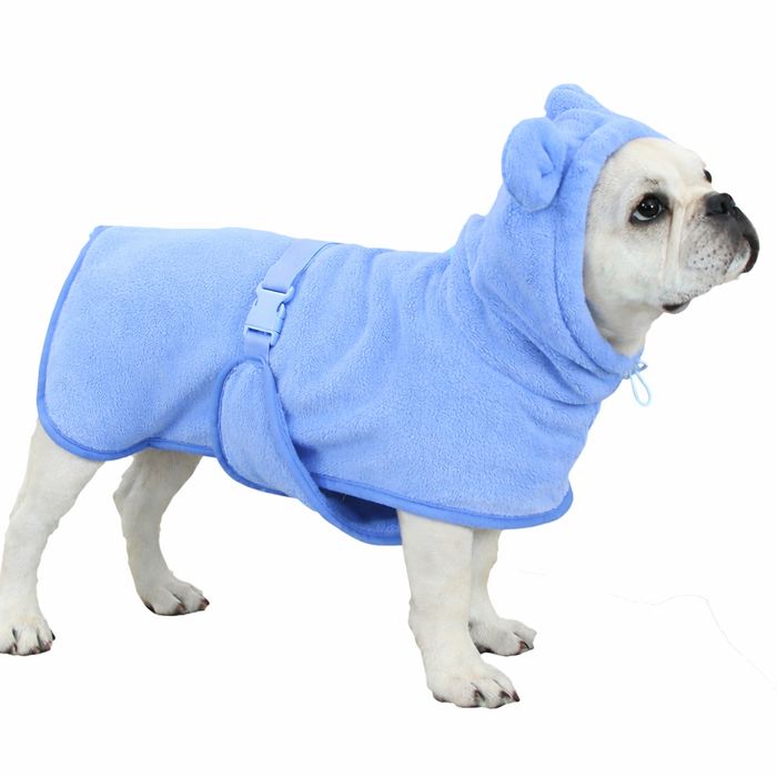 Dog Bathrobe - Quick-Dry Microfiber Towel Coat for Dogs - Dog.Dog.Cat.