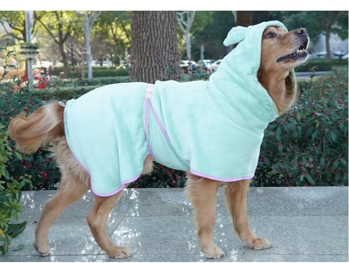 Dog Bathrobe - Quick-Dry Microfiber Towel Coat for Dogs - Dog.Dog.Cat.