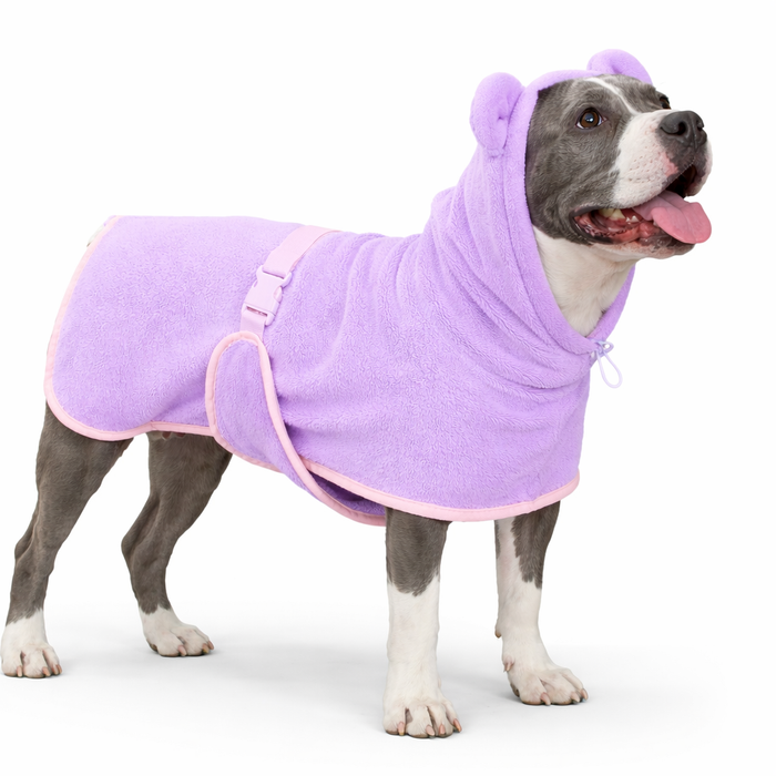 Dog Bathrobe - Quick-Dry Microfiber Towel Coat for Dogs - Dog.Dog.Cat.