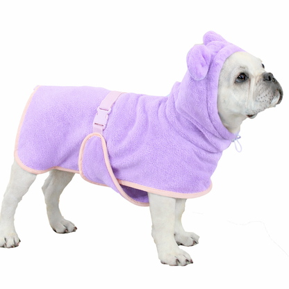 Dog Bathrobe - Quick-Dry Microfiber Towel Coat for Dogs - Dog.Dog.Cat.