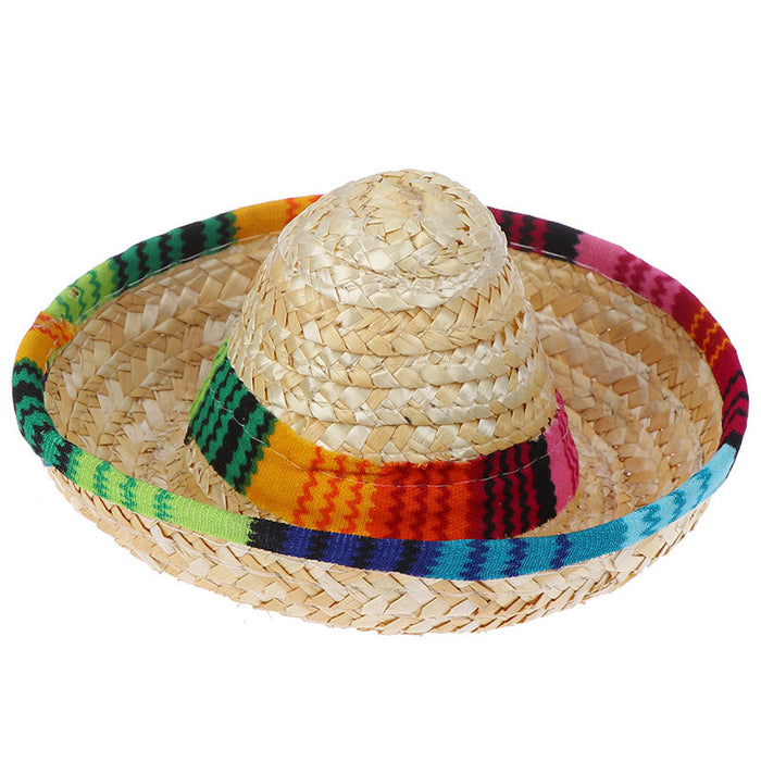 Dog Straw Sombrero Hat - Adjustable Fit - Dog.Dog.Cat.