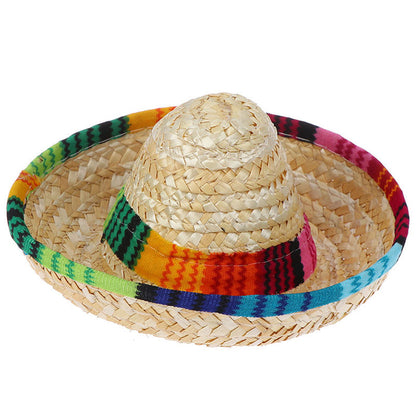 Dog Straw Sombrero Hat - Adjustable Fit - Dog.Dog.Cat.