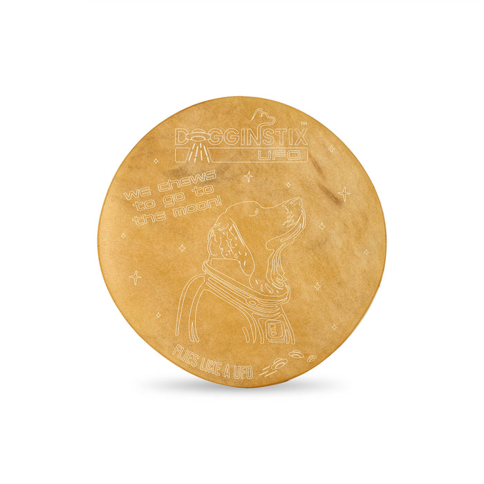 Dogginstix Beef Collagen UFO Frisbee Disc - Long-Lasting Dental Chew Toy - Dog.Dog.Cat.