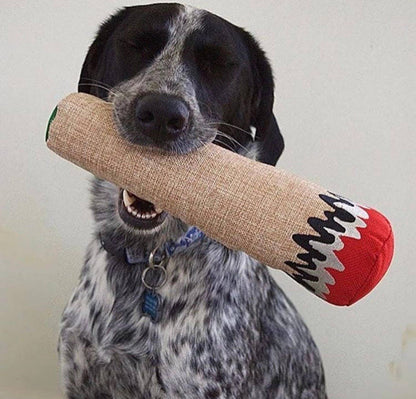 Dooby's Dog Toys - Large Hemp Joint Dog Toy - Dog.Dog.Cat.