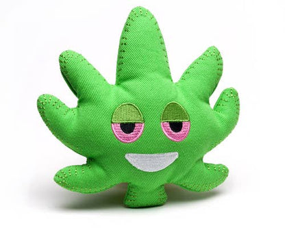 Dooby's Dog Toys - Pot Leaf Emoji Hemp Dog Toy - Dog.Dog.Cat.