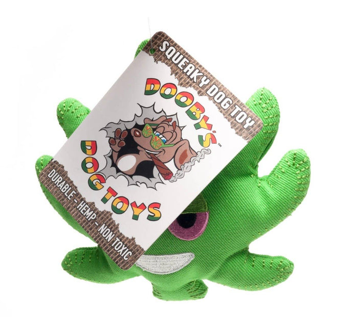 Dooby's Dog Toys - Pot Leaf Emoji Hemp Dog Toy - Dog.Dog.Cat.
