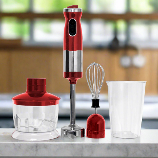 Electric Stick Blender Hand Blenders/Mixer 700ml Chopper - Red -Home Living Store - -