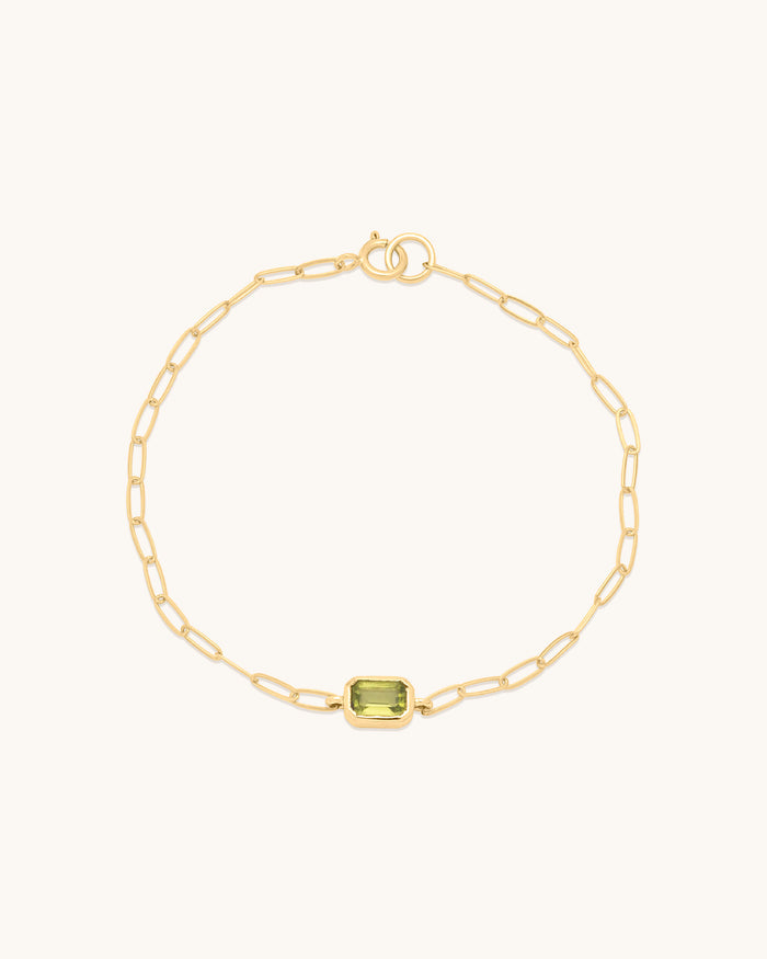 Emerald Cut Gemstone Bracelet