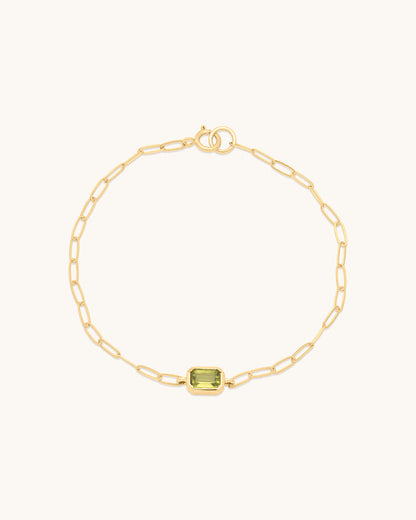 Emerald Cut Gemstone Bracelet