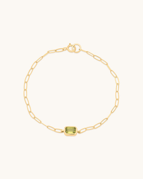 Emerald Cut Gemstone Bracelet