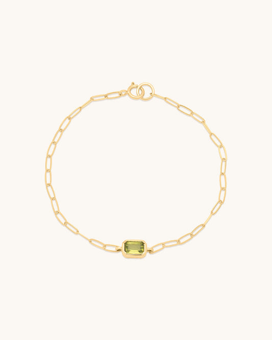 Emerald Cut Gemstone Bracelet