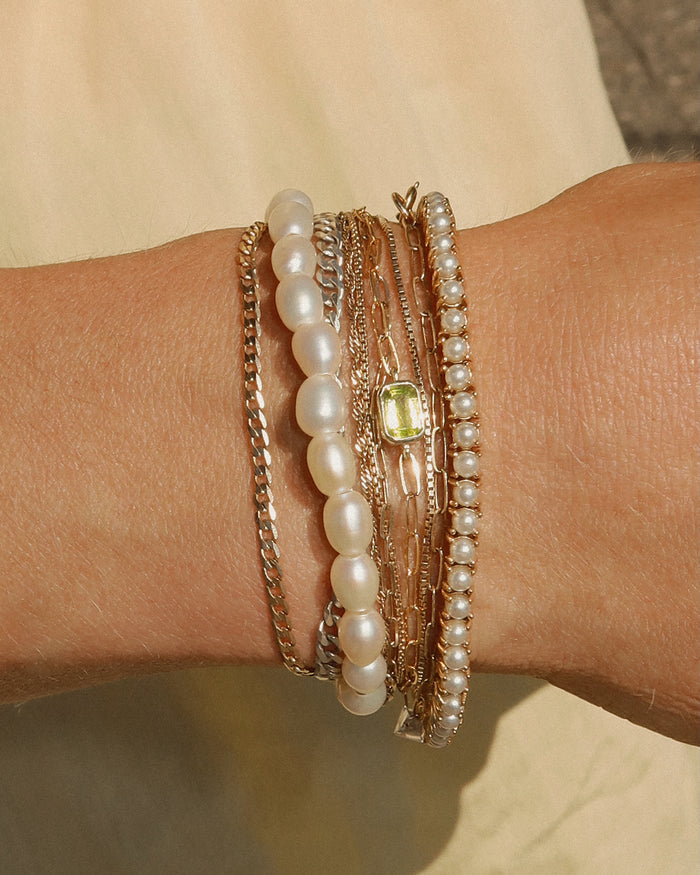 Emerald Cut Gemstone Bracelet