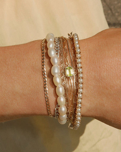 Emerald Cut Gemstone Bracelet