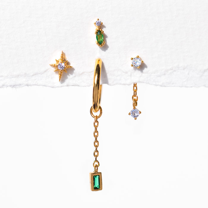 Emerald Dreamscape Interchangeable Earring Set