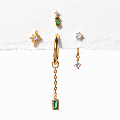 Emerald Dreamscape Interchangeable Earring Set