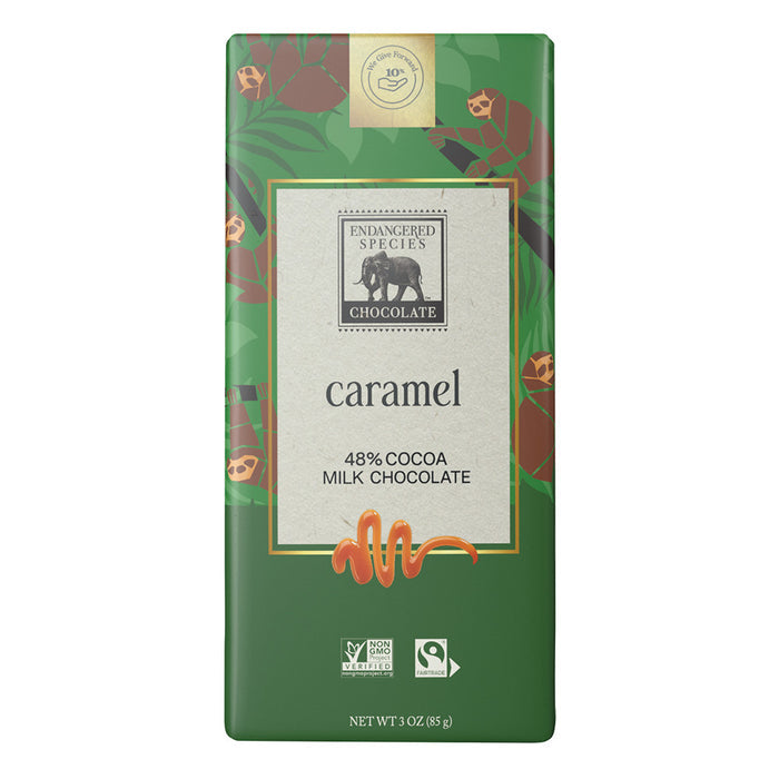 Endangered Species Caramel Milk Chocolate Candy Bar - 12 Count