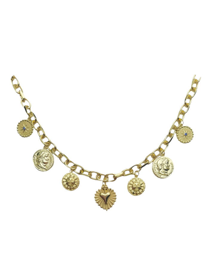 Tilly Necklace Gold statement necklace for trendy jewellery look