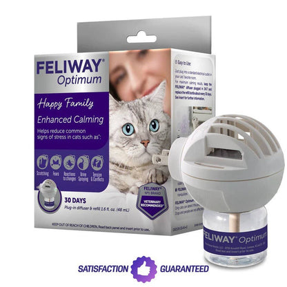Pet Palette Distribution - Feliway Optimum Cat Enhanced Calming Pheromone Diffuser Kit - Dog.Dog.Cat.