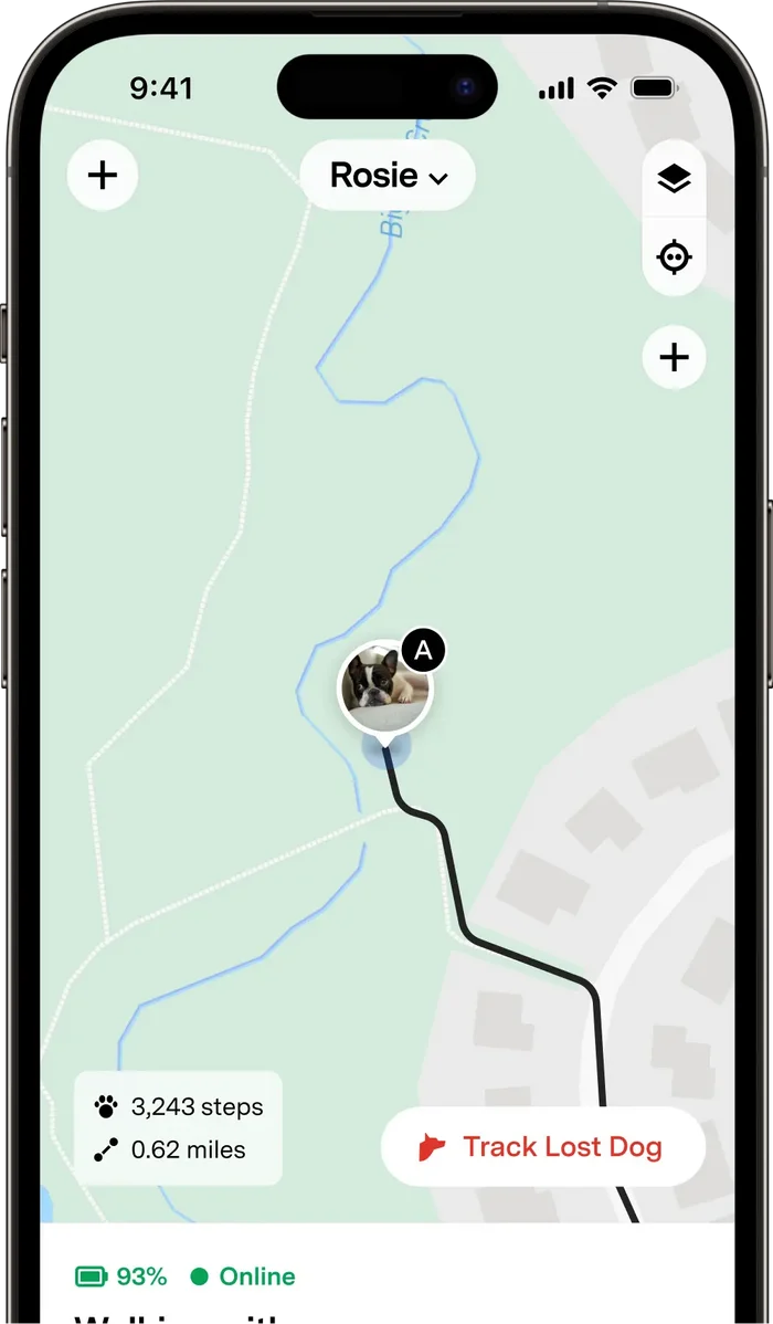 Fi Mini GPS Dog Collar - Real-Time Location Tracking for Dogs - Subscription Required - Dog.Dog.Cat.