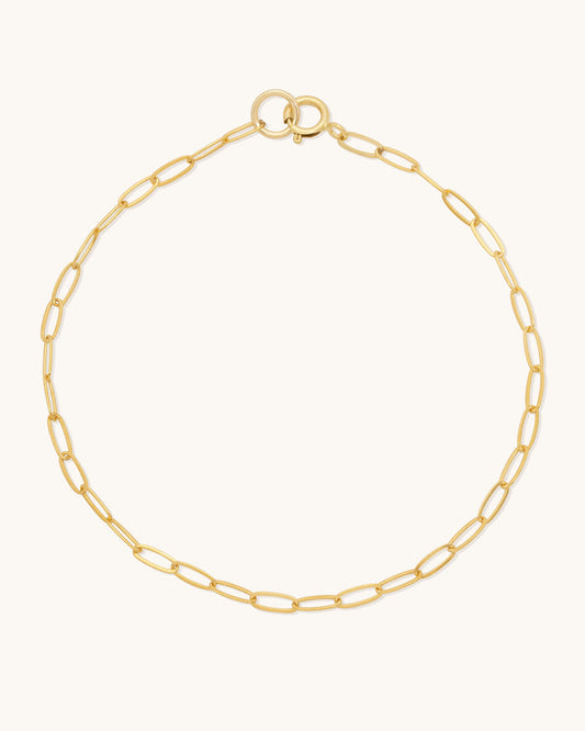Flat Drawn Cable Chain Anklet