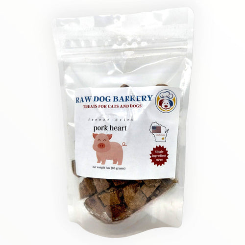 Raw Dog Barkery - Pork Hearts Freeze-Dried - Dog.Dog.Cat.