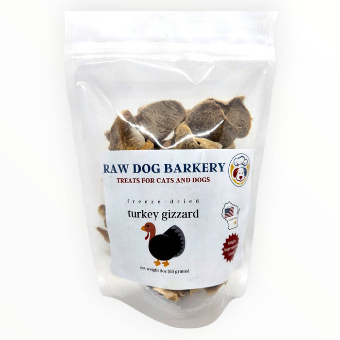 Raw Dog Barkery - Turkey Gizzards Sliced Freeze-Dried - Dog.Dog.Cat.