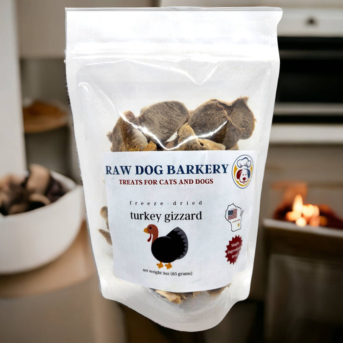 Raw Dog Barkery - Turkey Gizzards Sliced Freeze-Dried - Dog.Dog.Cat.