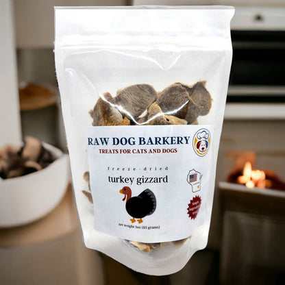 Raw Dog Barkery - Turkey Gizzards Sliced Freeze-Dried - Dog.Dog.Cat.