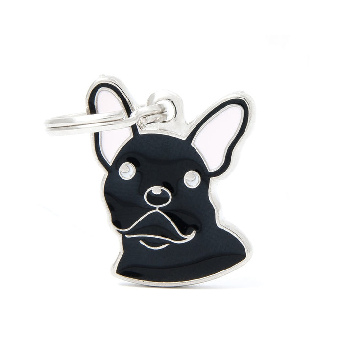 Friends Black French Bulldog ID Tag - MyFamily - Dog.Dog.Cat.