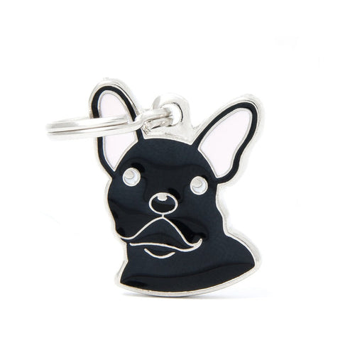 Friends Black French Bulldog ID Tag - MyFamily - Dog.Dog.Cat.
