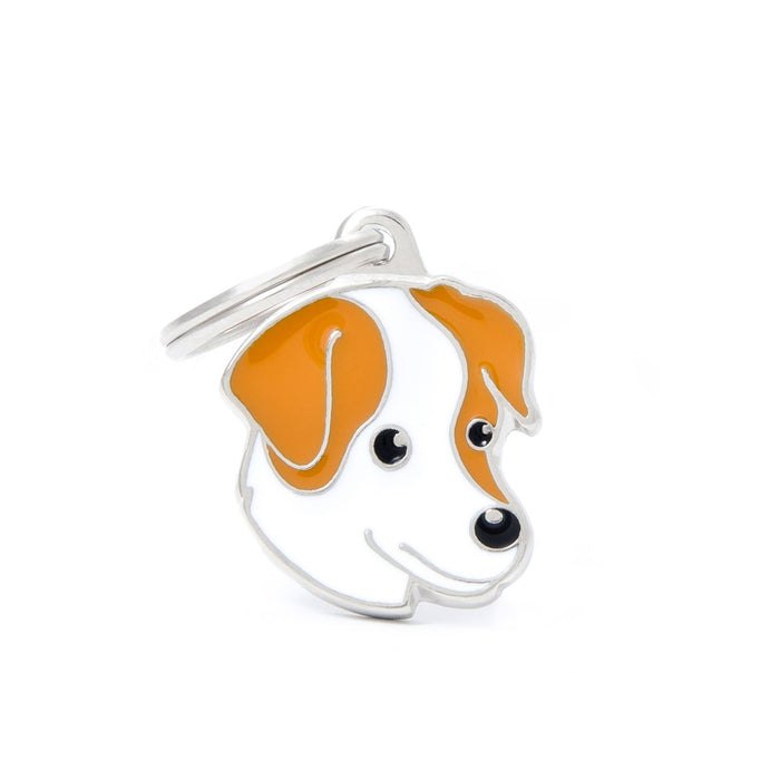 Friends Red Jack Russel ID Tag - MyFamily - Dog.Dog.Cat.